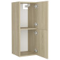 Armoire de salle de bain Chêne sonoma Bois d’ingénierie