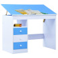 Bureau pour enfants Inclinable Bleu et blanc