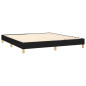 Cadre de lit sans matelas noir 160x200 cm tissu