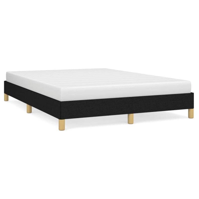 Cadre de lit sans matelas noir 160x200 cm tissu