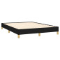 Cadre de lit sans matelas noir 160x200 cm tissu