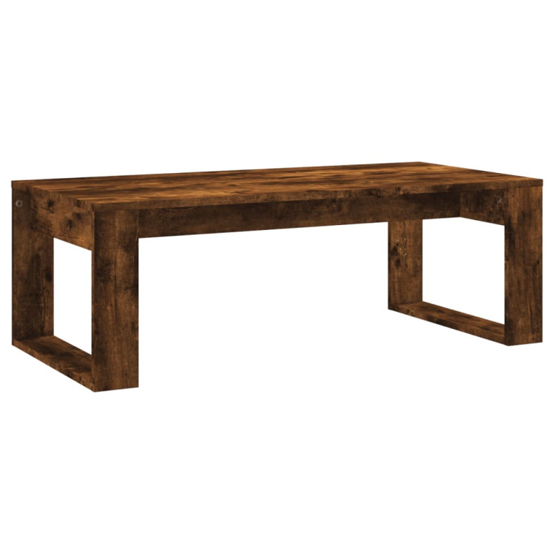 Table basse chêne fumé 102x50x35 cm bois d ingénierie