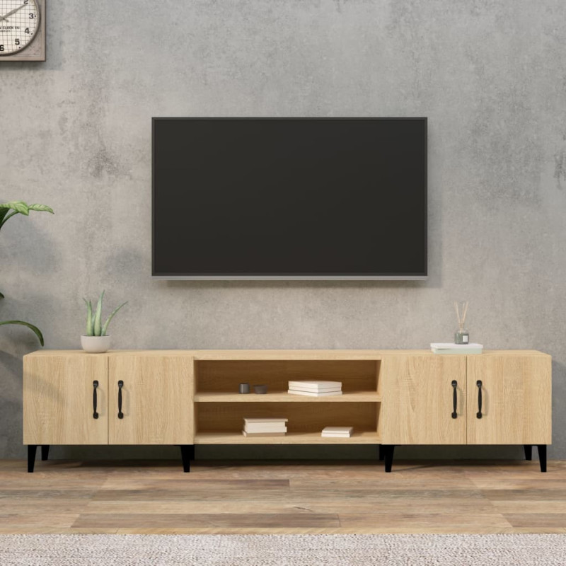 Meubles TV chêne sonoma 180x31,5x40 cm bois d ingénierie