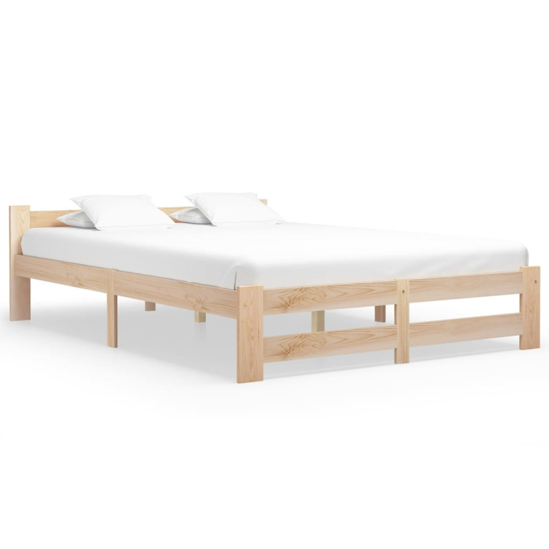 Cadre de lit sans matelas bois massif de pin 160x200 cm