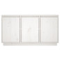 Buffet Blanc 111x34x60 cm Bois massif de pin