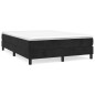 Cadre de lit sans matelas noir 140x190 cm velours