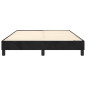 Cadre de lit sans matelas noir 140x190 cm velours