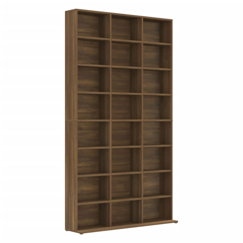 Armoire à CD Chêne marron 102x23x177,5 cm Bois d ingénierie