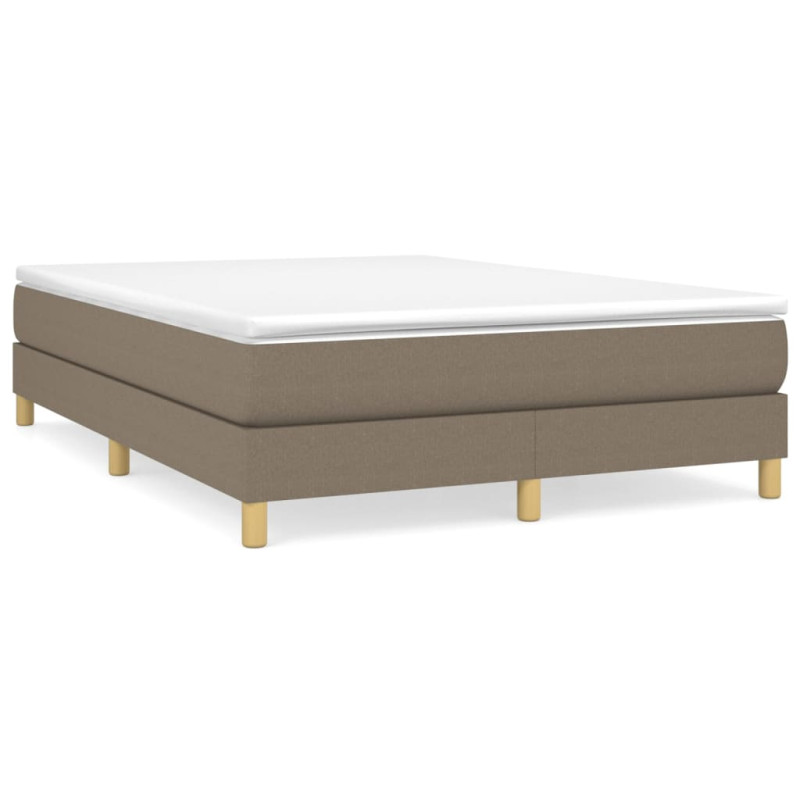 Cadre de lit sans matelas taupe 140x200 cm tissu