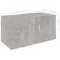 Armoire murale Gris béton 80x39x40 cm Bois d ingénierie