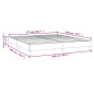 Cadre de lit sans matelas rose 180x200 cm velours