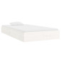 Cadre de lit sans matelas blanc bois massif 90x200 cm