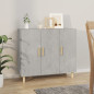 Buffet gris béton 90x34x80 cm bois d ingénierie