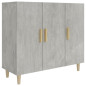 Buffet gris béton 90x34x80 cm bois d ingénierie