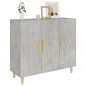 Buffet gris béton 90x34x80 cm bois d ingénierie