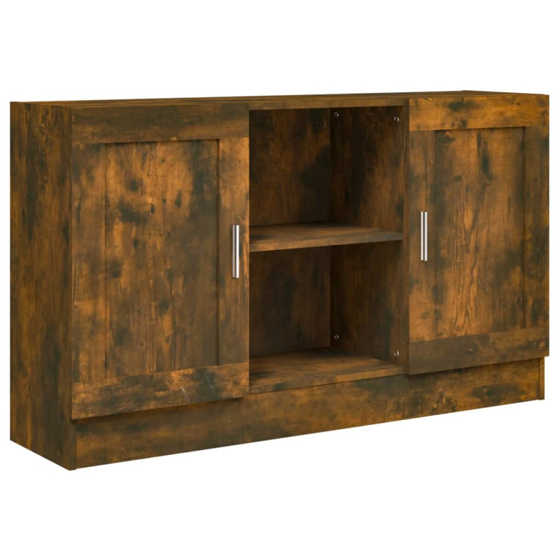 Buffet Chêne fumé 120x30,5x70 cm Bois d ingénierie