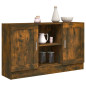 Buffet Chêne fumé 120x30,5x70 cm Bois d ingénierie