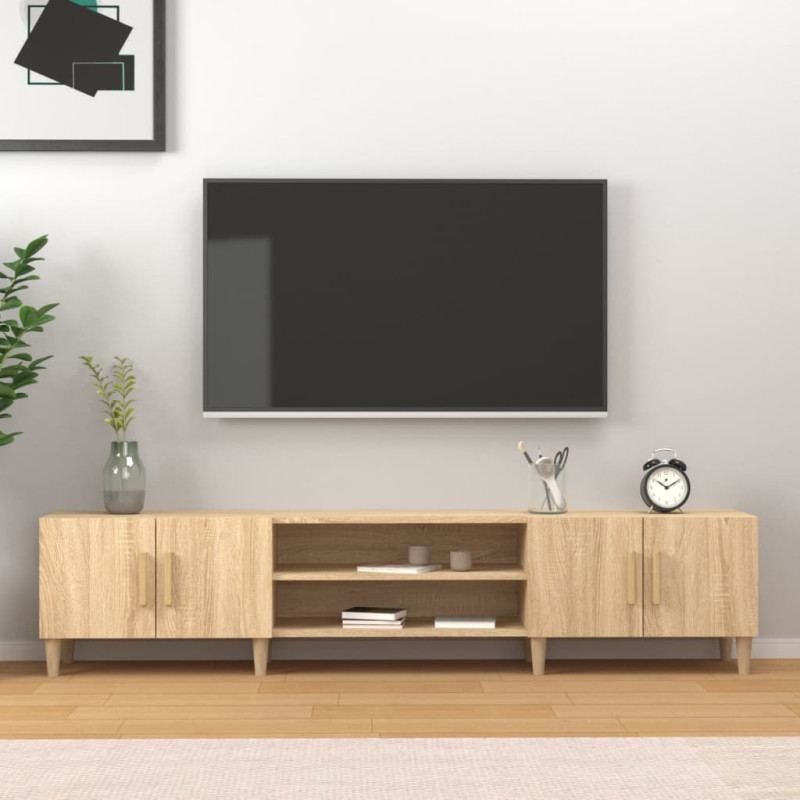 Meubles TV chêne sonoma 180x31,5x40 cm bois d ingénierie