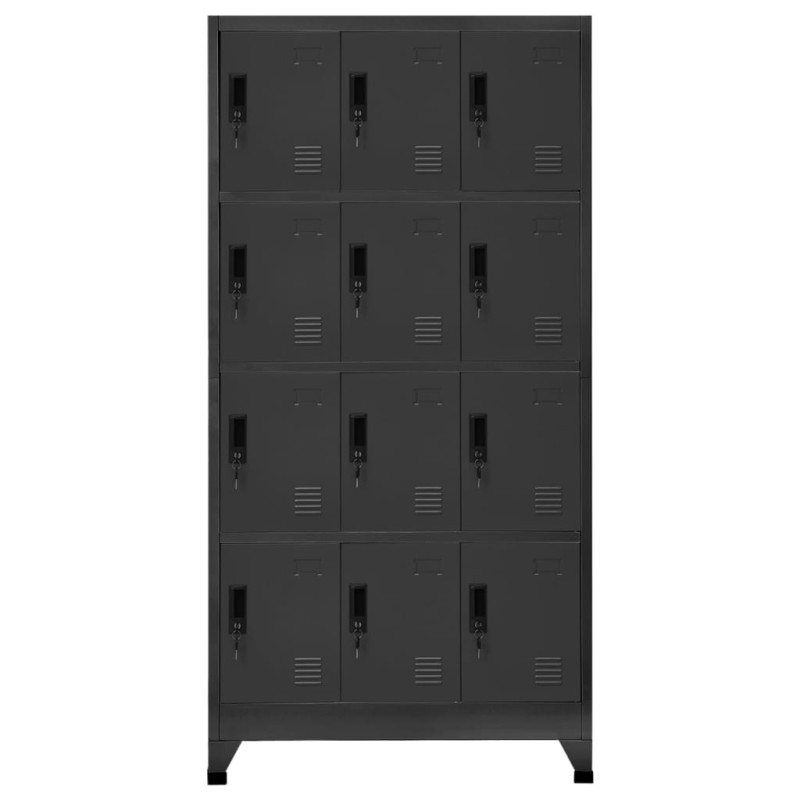 Armoire à casiers Anthracite 90x45x180 cm Acier