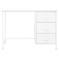 Bureau industriel avec tiroirs Blanc 105x52x75 cm Acier