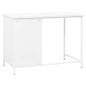 Bureau industriel avec tiroirs Blanc 105x52x75 cm Acier