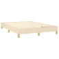 Cadre de lit sans matelas crème 140x190 cm tissu