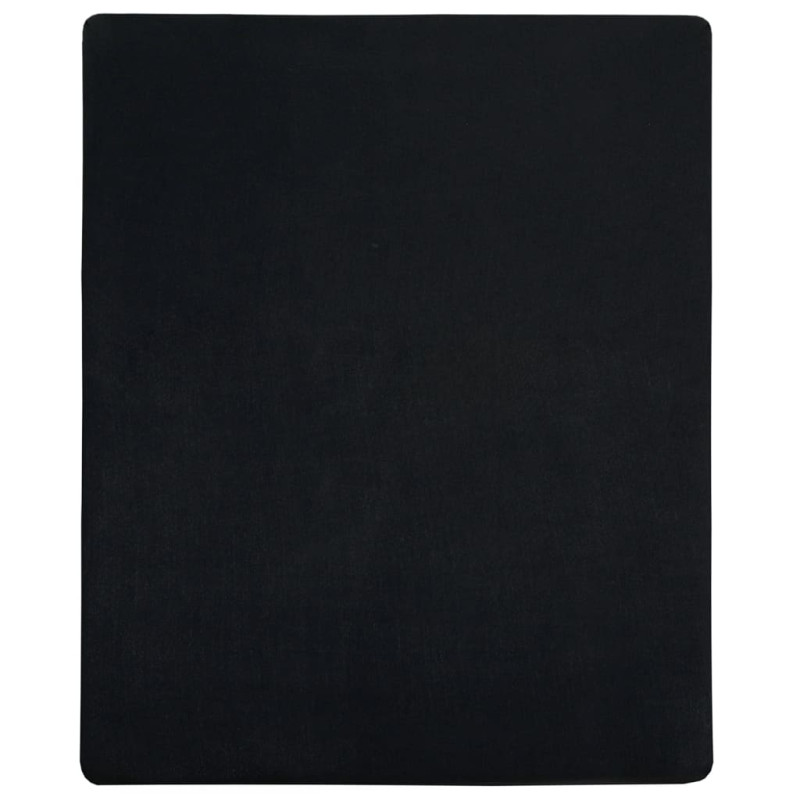 Drap housse Jersey Noir 100x200 cm Coton