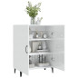 Buffet Blanc brillant 70x34x90 cm Bois d ingénierie