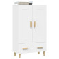 Buffet haut Blanc 70x31x115 cm Bois d ingénierie