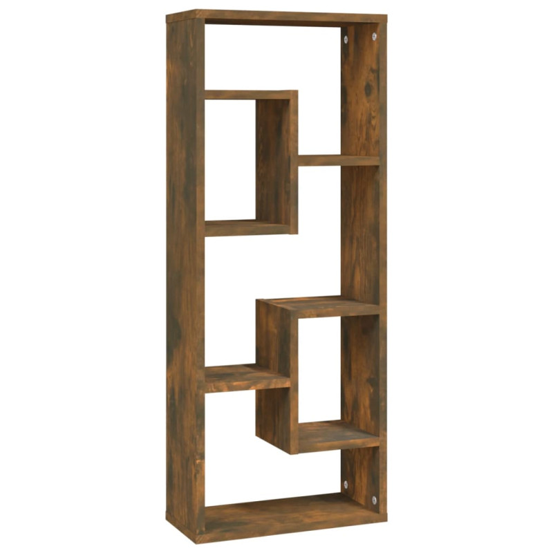 Étagère murale Chêne fumé 36x16x90 cm Bois d ingénierie