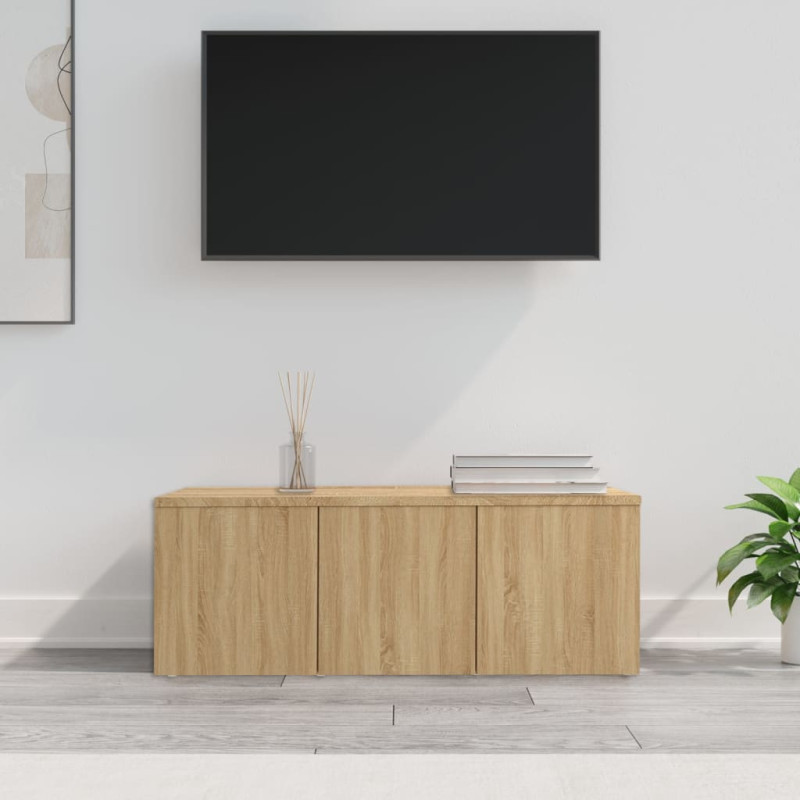 Meuble TV Chêne sonoma 80x34x30 cm Bois d ingénierie