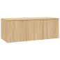 Meuble TV Chêne sonoma 80x34x30 cm Bois d ingénierie