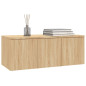 Meuble TV Chêne sonoma 80x34x30 cm Bois d ingénierie