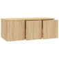 Meuble TV Chêne sonoma 80x34x30 cm Bois d ingénierie