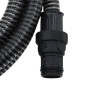 Tuyau d aspiration avec raccords en PVC noir 1" 4 m PVC