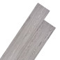 Planches de plancher PVC Non auto adhésif 5,26m² 2mm Gris foncé