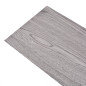 Planches de plancher PVC Non auto adhésif 5,26m² 2mm Gris foncé