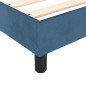 Cadre de lit sans matelas bleu foncé 80x200 cm velours