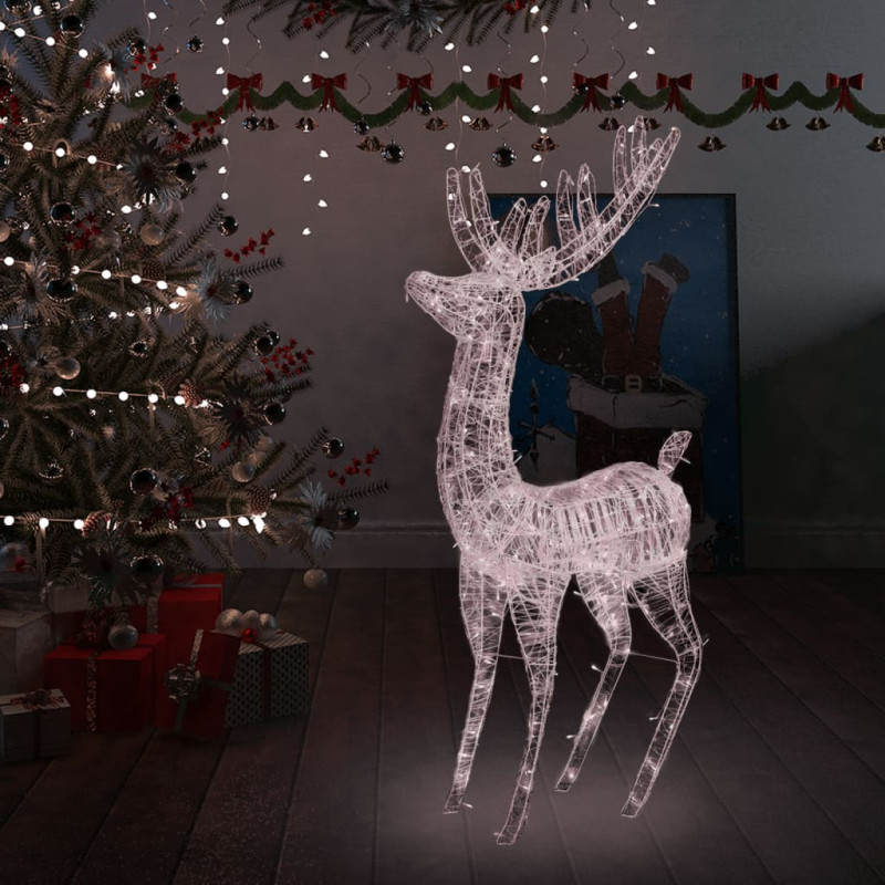 Renne de Noël XXL Acrylique 250 LED 180 cm Blanc chaud