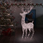 Renne de Noël XXL Acrylique 250 LED 180 cm Blanc chaud