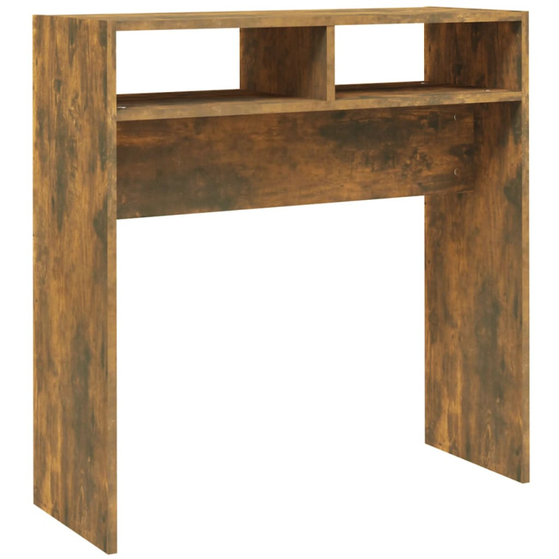 Table console Chêne fumé 78x30x80 cm Bois d ingénierie