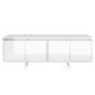 Meuble TV blanc brillant 120x30x40,5 cm bois d ingénierie