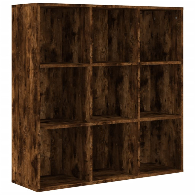 Armoire à livres chêne fumé 98x29x97,5 cm