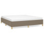 Cadre de lit sans matelas taupe 180x200 cm tissu