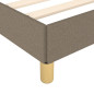 Cadre de lit sans matelas taupe 180x200 cm tissu