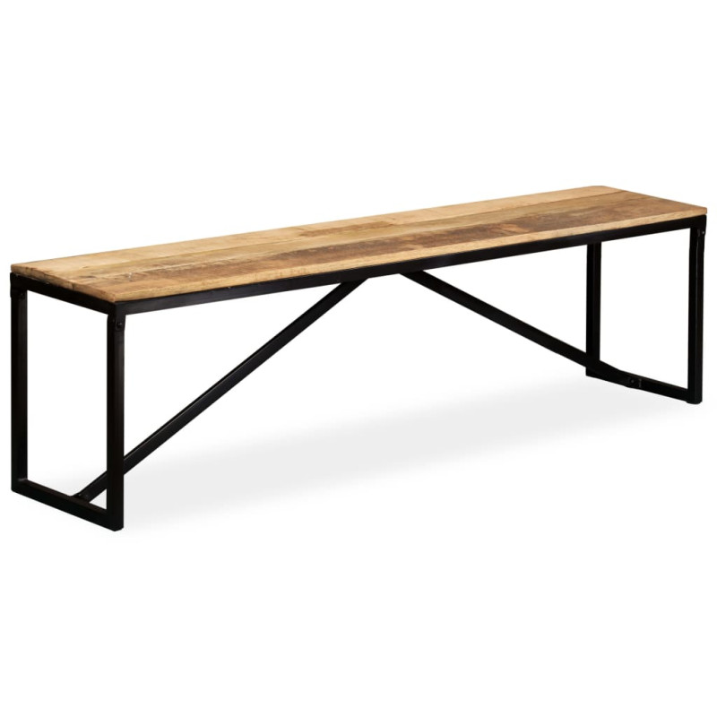 Banc Bois de manguier massif 160x35x45 cm