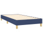 Cadre de lit sans matelas bleu 90x200 cm tissu