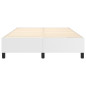 Cadre de lit sans matelas blanc 140x190 cm similicuir