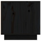 Meuble TV Noir 140x40x40 cm Bois de pin massif