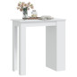 Table de bar rangement Blanc 102x50x103,5 cm Bois d ingénierie